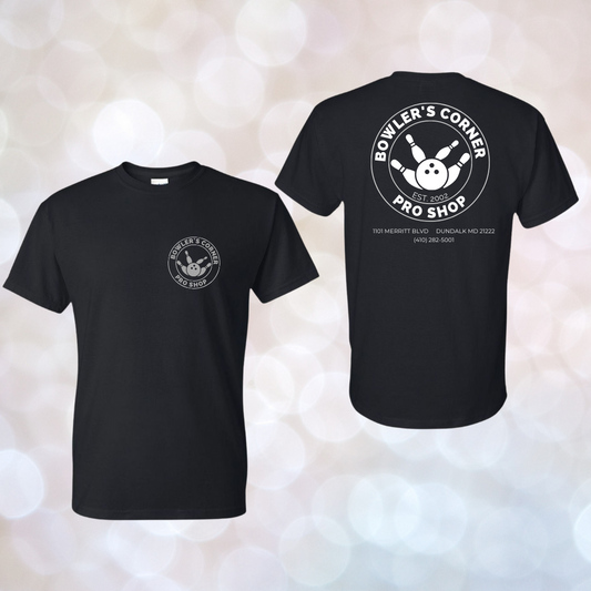 Bowlers Corner Pro Shop Logo Black T-Shirt